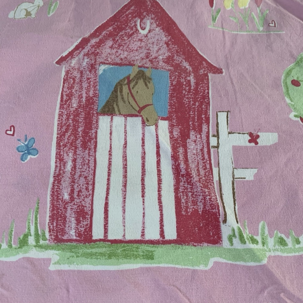 The Company Store Kids Duvet Cover Horses Equestrian Twin - Picture 5 of 8